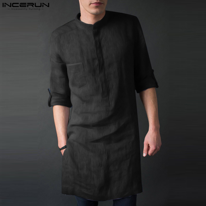 INCERUN الرجال طويلة الأكمام م - مراجعة Kurta Men Cotton وسعره